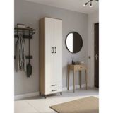 Dienni Hyperion Çok Amaçlı Dolap Banyo Mutfak Dolabı 6 Raflı 2 Çekmeceli 2 Kapaklı 60X44X243 Çam-Aytaşı - Atlas Çam