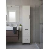 Dienni Hyperion Çok Amaçlı Dolap Mutfak Banyo Dolabı 2 Raflı 3 Çekmeceli Tek Askılı 44X44X221 Aytaşı-Aytaşı - Krem