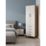 Dienni Hyperion Çok Amaçlı Dolap Mutfak Banyo Dolabı 2 Raflı 4 Çekmeceli Tek Askılı 60X44X195 Çam-Aytaşı - Atlas Çam