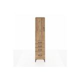 Dienni Hyperion Dolap 1 Raflı 4 Çekmeceli 1 Askılı 44 x 44 x 195 cm Çam - Çam