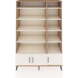 Dienni Hyperion Dolap 10 Raflı 3 Kapaklı 132X44X195 Çam-Aytaşı/aytaşı - Atlas Çam