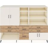 Dienni Hyperion Dolap 10 Raflı 6 Çekmeceli 4 Kapaklı 220x44x163 Aytaşı-Aytaşı/Çam