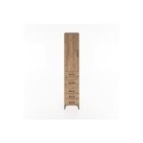 Dienni Hyperion Dolap 3 Raflı 5 Çekmeceli Tek Kapaklı 44x44x221 Çam-Çam