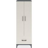 Dienni Hyperion Dolap 4 Raflı Tek Çekmeceli 2 Kapaklı 60x44x182 Antrasit-Aytaşı