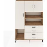Dienni Hyperion Dolap 7 Raflı 4 Çekmeceli 3 Kapaklı 132X44X195 Çam-Aytaşı/aytaşı - Atlas Çam