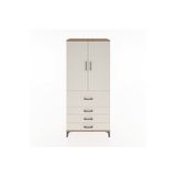 Dienni Hyperion Dolap Tek Raflı 4 Çekmeceli Tek Askılı 88x44x195 Çam-Aytaşı