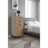 Dienni Hyperion Komodin 3 Çekmeceli Tek Kapaklı Çok Amaçlı Banyo Mutfak Dolabı 44x44x106 Aytaşı-Çam
