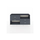 Dienni Hyperion Konsol 1 Raflı 4 Çekmeceli 176 x 44 x 99 cm Antrasit - Antrasit