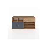 Dienni Hyperion Konsol 1 Raflı 6 Çekmeceli 2 Kapaklı 176 x 44 x 99 cm Çam - Antrasit - Çam