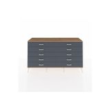 Dienni Hyperion Konsol 10 Çekmeceli 176 x 44 x 99 cm Antrasit - Çam - Aytaşı