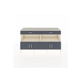 Dienni Hyperion Konsol 2 Raflı 2 Çekmeceli 4 Kapaklı 176 x 44 x 99 cm Aytaşı - Antrasit