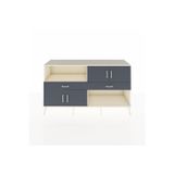 Dienni Hyperion Konsol 2 Raflı 3 Çekmeceli 4 Kapaklı 176 x 44 x 99 cm Aytaşı - Antrasit
