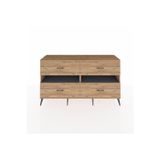 Dienni Hyperion Konsol 2 Raflı 4 Çekmeceli 176 x 44 x 99 cm Çam - Çam - Antrasit