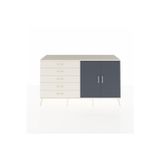 Dienni Hyperion Konsol 2 Raflı 5 Çekmeceli 2 Kapaklı 176x44x99 Aytaşı-Aytaşı/Antrasit