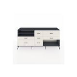 Dienni Hyperion Konsol 2 Raflı 7 Çekmeceli 220 x 44 x 99 cm Antrasit - Antrasit - Aytaşı