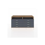 Dienni Hyperion Konsol 2 Raflı 8 Çekmeceli 176 x 44 x 99 cm Antrasit - Çam