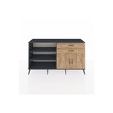 Dienni Hyperion Konsol 3 Raflı 2 Çekmeceli 2 Kapaklı 176 x 44 x 99 cm Çam - Antrasit