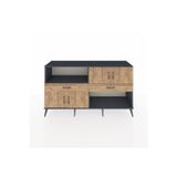 Dienni Hyperion Konsol 3 Raflı 2 Çekmeceli 4 Kapaklı 176 x 44 x 99 cm Antrasit - Çam