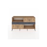 Dienni Hyperion Konsol 3 Raflı 2 Çekmeceli 4 Kapaklı 176x44x99 Çam-Çam/Antrasit