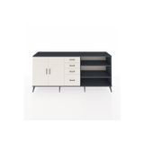 Dienni Hyperion Konsol 3 Raflı 4 Çekmeceli 2 Kapaklı 220 x 44 x 99 cm Aytaşı - Antrasit