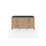 Dienni Hyperion Konsol 3 Raflı 5 Çekmeceli 3 Kapaklı 176 x 44 x 99 cm Antrasit - Çam