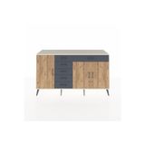 Dienni Hyperion Konsol 3 Raflı 6 Çekmeceli 3 Kapaklı 176 x 44 x 99 cm Çam - Antrasit - Aytaşı