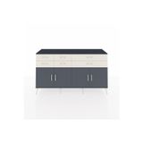 Dienni Hyperion Konsol 3 Raflı 6 Çekmeceli 4 Kapaklı 176 x 44 x 99 cm Antrasit - Antrasit - Aytaşı