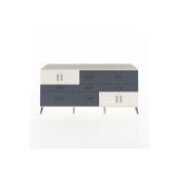 Dienni Hyperion Konsol 3 Raflı 7 Çekmeceli 4 Kapaklı 220 x 44 x 99 cm Aytaşı - Antrasit - Aytaşı