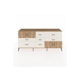 Dienni Hyperion Konsol 3 Raflı 7 Çekmeceli 4 Kapaklı 220 x 44 x 99 cm Çam - Çam - Aytaşı