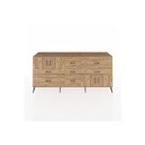 Dienni Hyperion Konsol 3 Raflı 7 Çekmeceli 4 Kapaklı 220 x 44 x 99 cm Çam - Çam