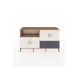 Dienni Hyperion Konsol 4 Raflı 1 Çekmeceli 4 Kapaklı 176 x 44 x 99 cm Antrasit - Aytaşı - Çam