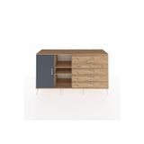 Dienni Hyperion Konsol 4 Raflı 1 Çekmeceli 4 Kapaklı 176 x 44 x 99 cm Çam - Çam - Antrasit