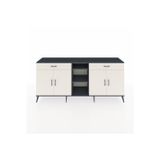 Dienni Hyperion Konsol 4 Raflı 2 Çekmeceli 4 Kapaklı 220 x 44 x 99 cm Aytaşı - Antrasit