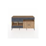 Dienni Hyperion Konsol 4 Raflı 5 Çekmeceli 2 Kapaklı 176x44x99 Çam-Çam/Antrasit