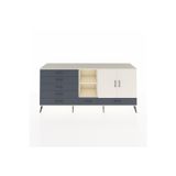 Dienni Hyperion Konsol 4 Raflı 6 Çekmeceli 2 Kapaklı 220 x 44 x 99 cm Aytaşı - Aytaşı - Antrasit