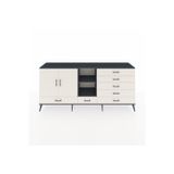 Dienni Hyperion Konsol 4 Raflı 7 Çekmeceli 2 Kapaklı 220 x 44 x 99 cm Aytaşı - Antrasit