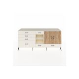 Dienni Hyperion Konsol 4 Raflı 7 Çekmeceli 2 Kapaklı 220 x 44 x 99 cm Aytaşı - Aytaşı - Çam