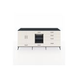 Dienni Hyperion Konsol 4 Raflı 7 Çekmeceli 2 Kapaklı 220x44x99 Aytaşı-Antrasit