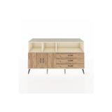 Dienni Hyperion Konsol 5 Raflı 2 Çekmeceli 3 Kapaklı 176 x 44 x 99 cm Aytaşı - Çam