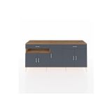 Dienni Hyperion Konsol 5 Raflı 2 Çekmeceli 5 Kapaklı 220 x 44 x 99 cm Çam - Antrasit