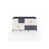 Dienni Hyperion Konsol 5 Raflı 3 Çekmeceli 5 Kapaklı 176 x 44 x 99 cm Antrasit - Aytaşı - Antrasit