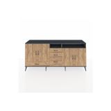 Dienni Hyperion Konsol 5 Raflı 4 Çekmeceli 4 Kapaklı 220x44x99 Çam-Antrasit