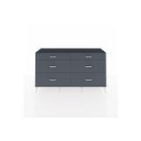 Dienni Hyperion Konsol 6 Çekmeceli 176 x 44 x 99 cm Antrasit - Antrasit