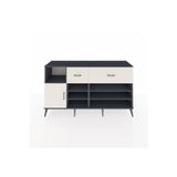 Dienni Hyperion Konsol 6 Raflı 1 Çekmeceli 2 Kapaklı 176 x 44 x 99 cm Antrasit - Aytaşı