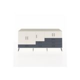 Dienni Hyperion Konsol 6 Raflı 6 Çekmeceli 5 Kapaklı 220 x 44 x 99 cm Aytaşı - Antrasit - Aytaşı