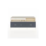Dienni Hyperion Konsol 7 Raflı 2 Çekmeceli 5 Kapaklı 220 x 44 x 99 cm Aytaşı - Aytaşı - Antrasit