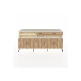 Dienni Hyperion Konsol 7 Raflı 2 Çekmeceli 5 Kapaklı 220 x 44 x 99 cm Aytaşı - Çam