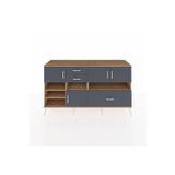 Dienni Hyperion Konsol 7 Raflı 3 Çekmeceli 4 Kapaklı 176 x 44 x 99 cm Antrasit - Çam