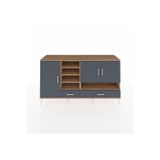 Dienni Hyperion Konsol 8 Raflı 2 Çekmeceli 3 Kapaklı 176 x 44 x 99 cm Çam - Antrasit