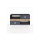 Dienni Hyperion Konsol 8 Raflı 3 Çekmeceli 1 Kapaklı 176 x 44 x 99 cm Antrasit - Çam - Antrasit